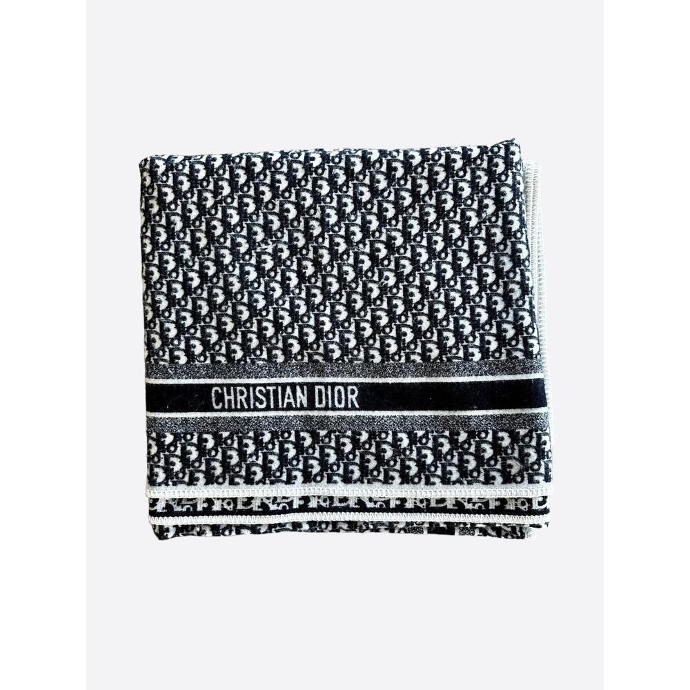 Dior White & Blue Oblique Blanket